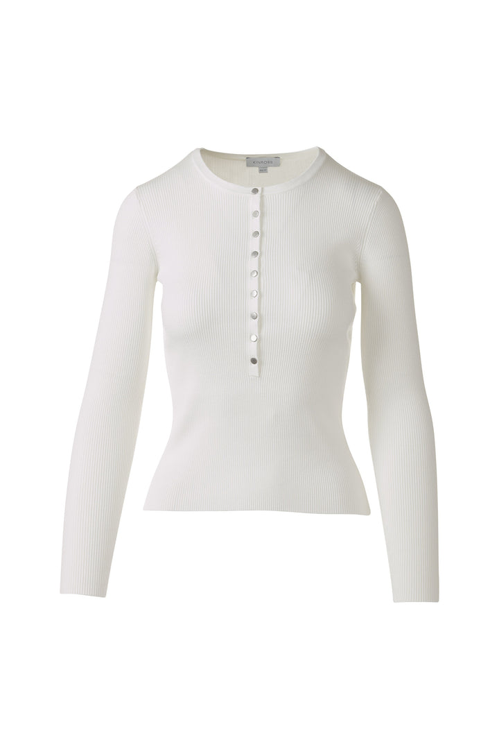 FINE RIB BUTTON HENLEY