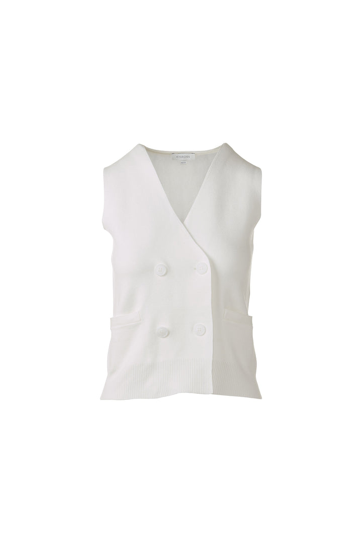 DOUBLE BREASTED VEST CARDIGAN