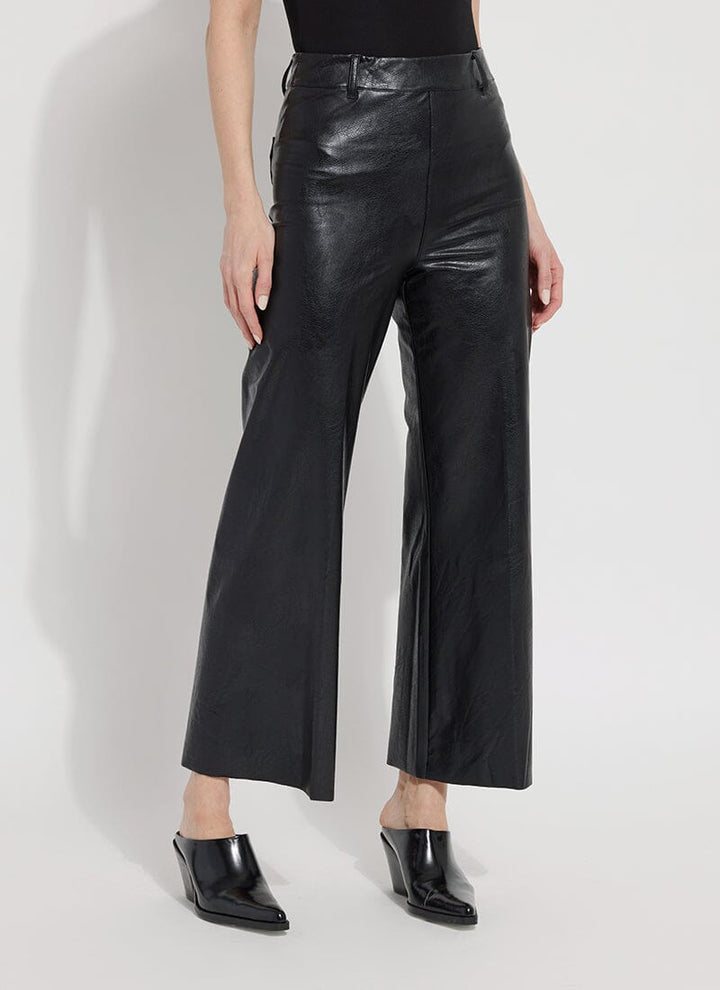 Vegan Leather Wide Leg Pant