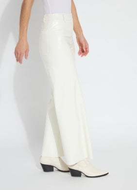 Vegan Leather Wide Leg Pant Snow