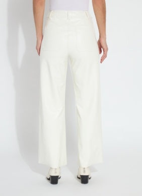 Vegan Leather Wide Leg Pant Snow