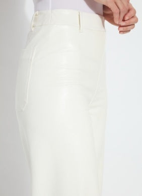 Vegan Leather Wide Leg Pant Snow