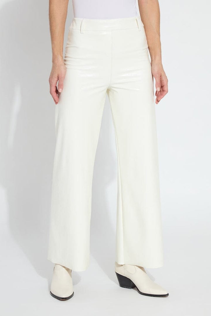 Vegan Leather Wide Leg Pant Snow