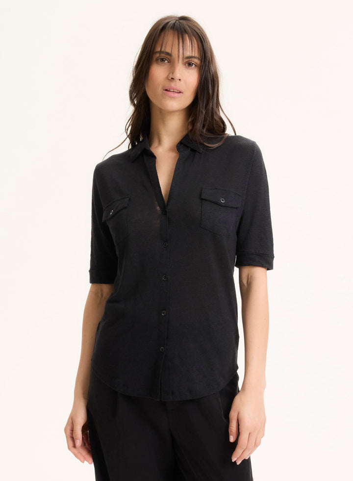 Soft Touch Elbow Sleeve Pocket Shirt