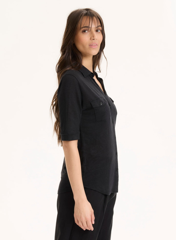 Soft Touch Elbow Sleeve Pocket Shirt