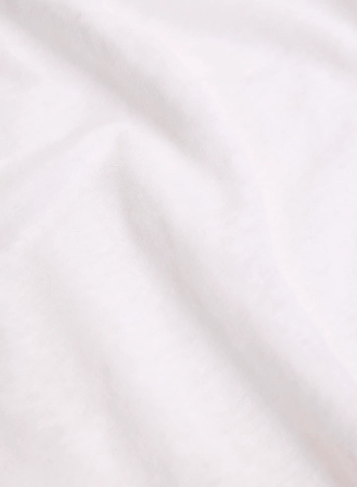 Stretch Linen Three Quarter Sleeve Boatneck T-Shirt