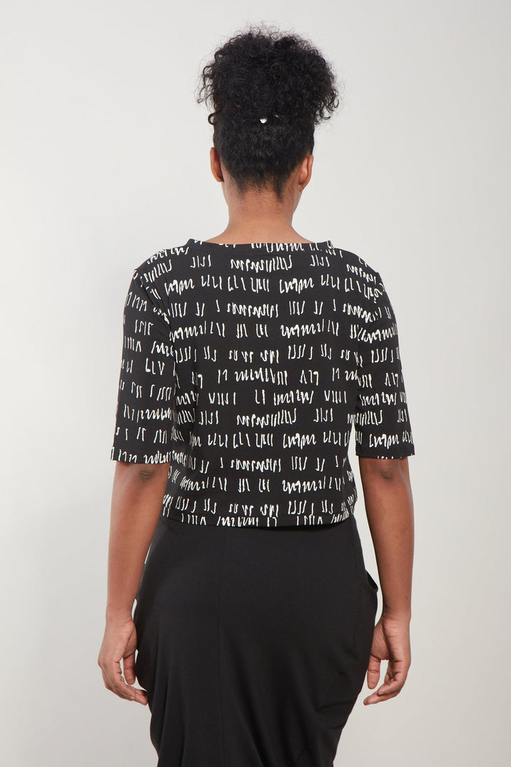 Sumi Cardigan Black Script