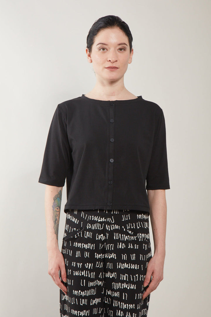 Sumi Solid Cardigan Black