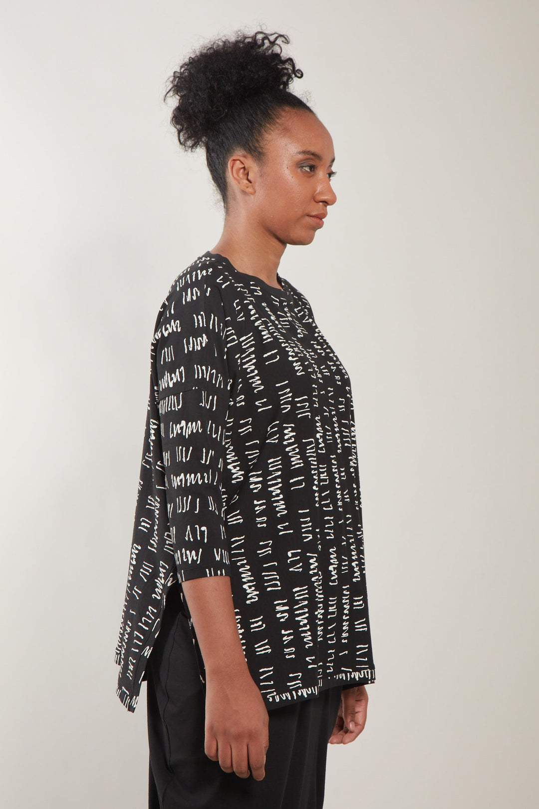 Karen Swing Top Black Script