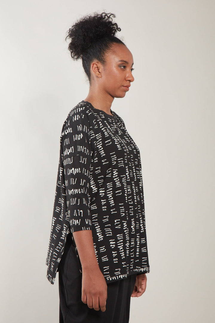 Karen Swing Top Black Script