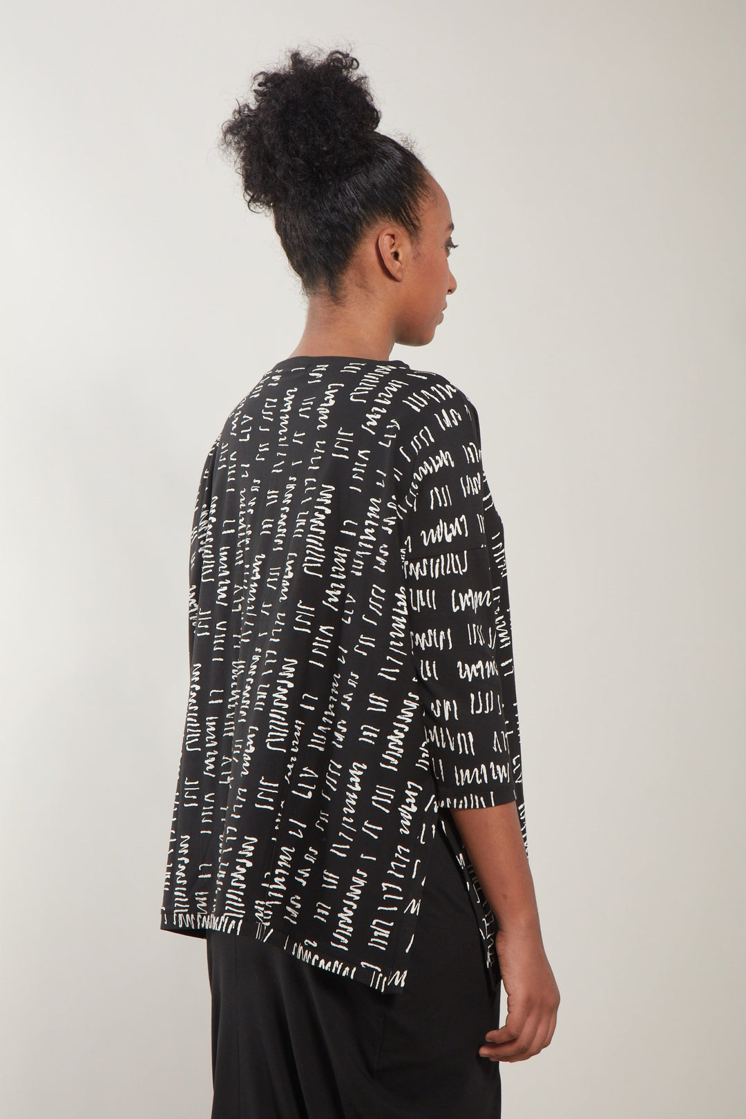 Karen Swing Top Black Script