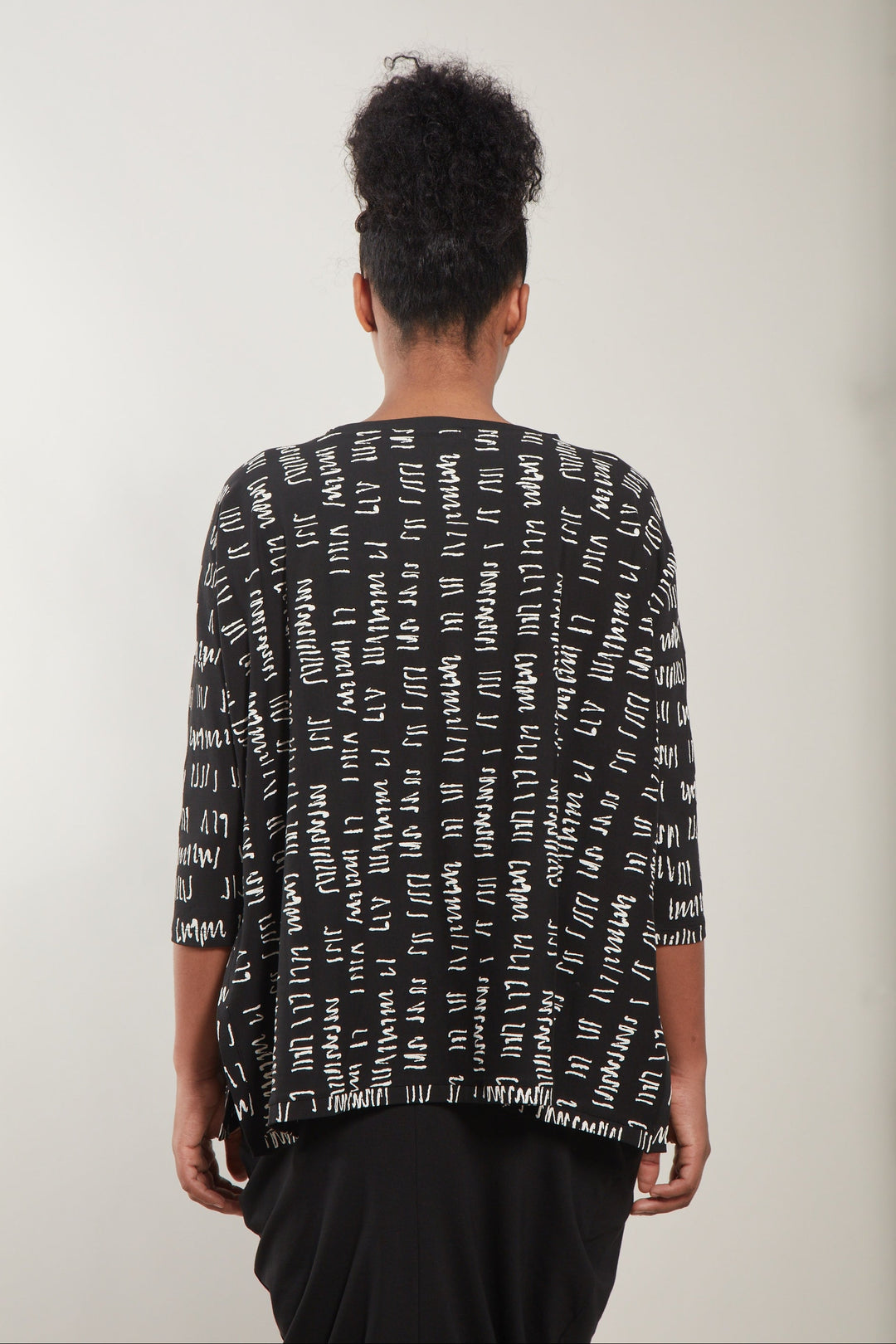 Karen Swing Top Black Script