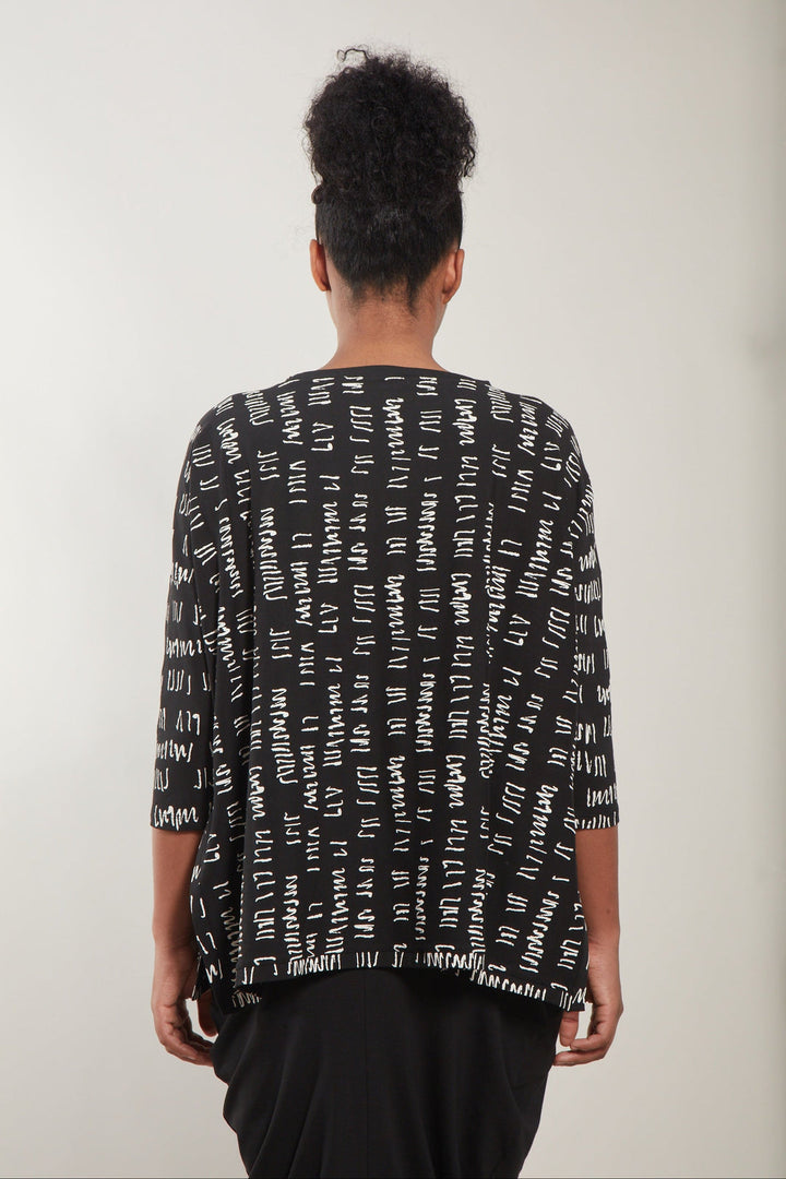 Karen Swing Top Black Script