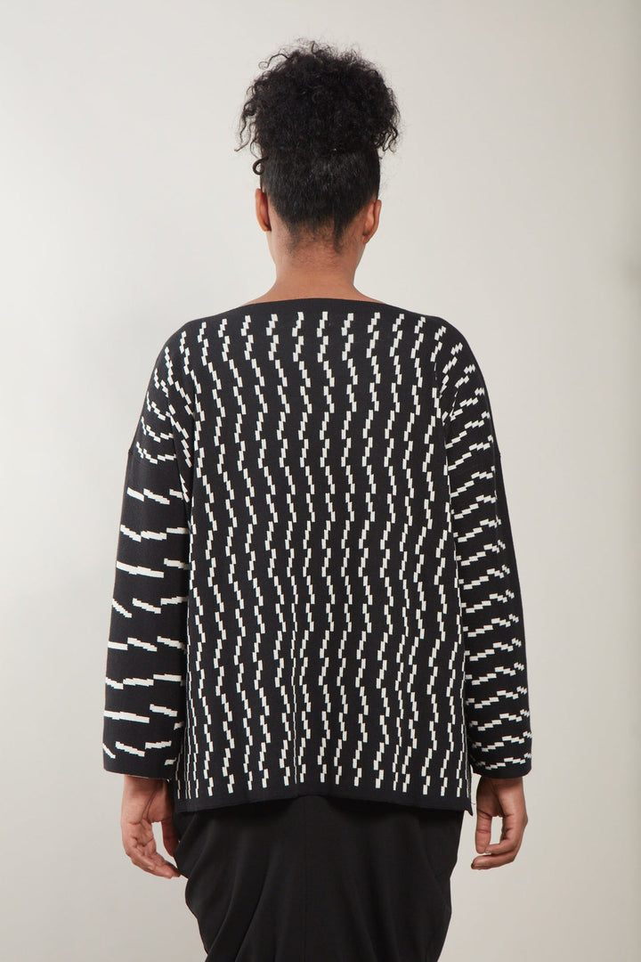 Megan Reversible Sweater Black Ivory