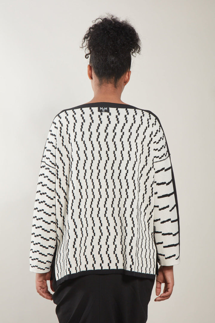 Megan Reversible Sweater Black Ivory