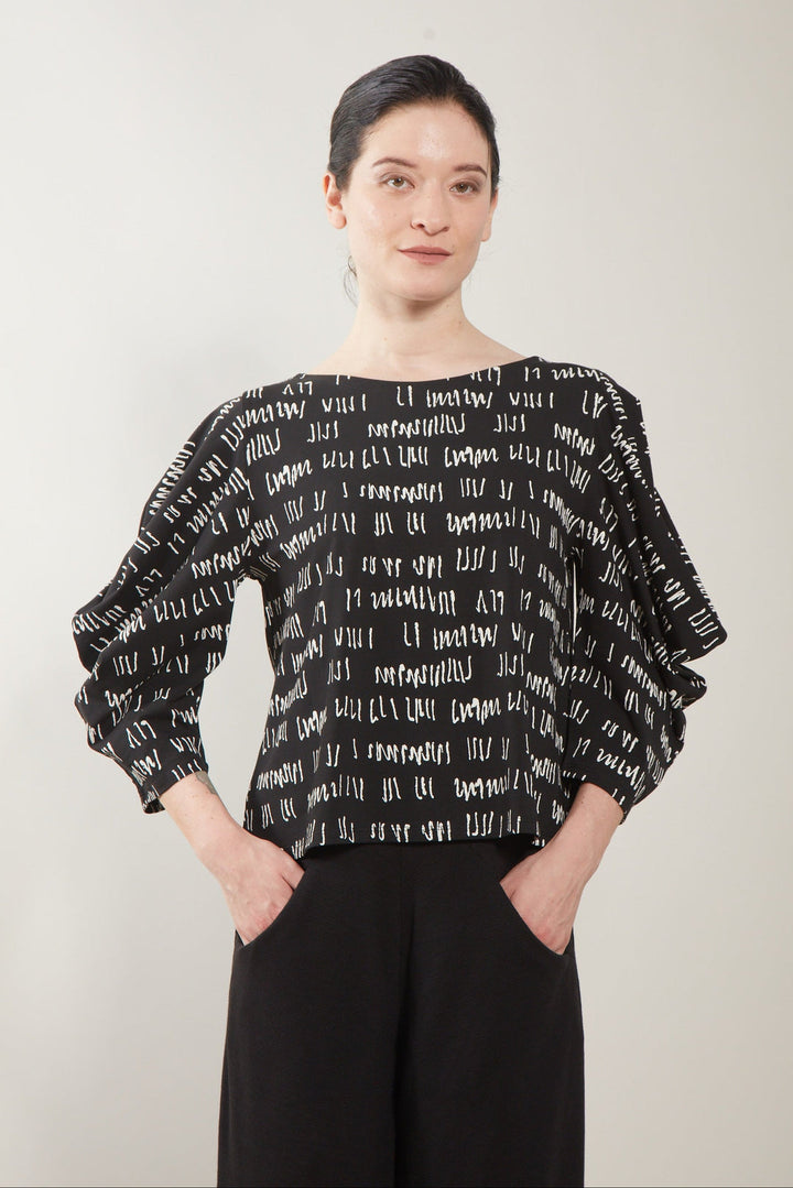 Eden Top Black Script