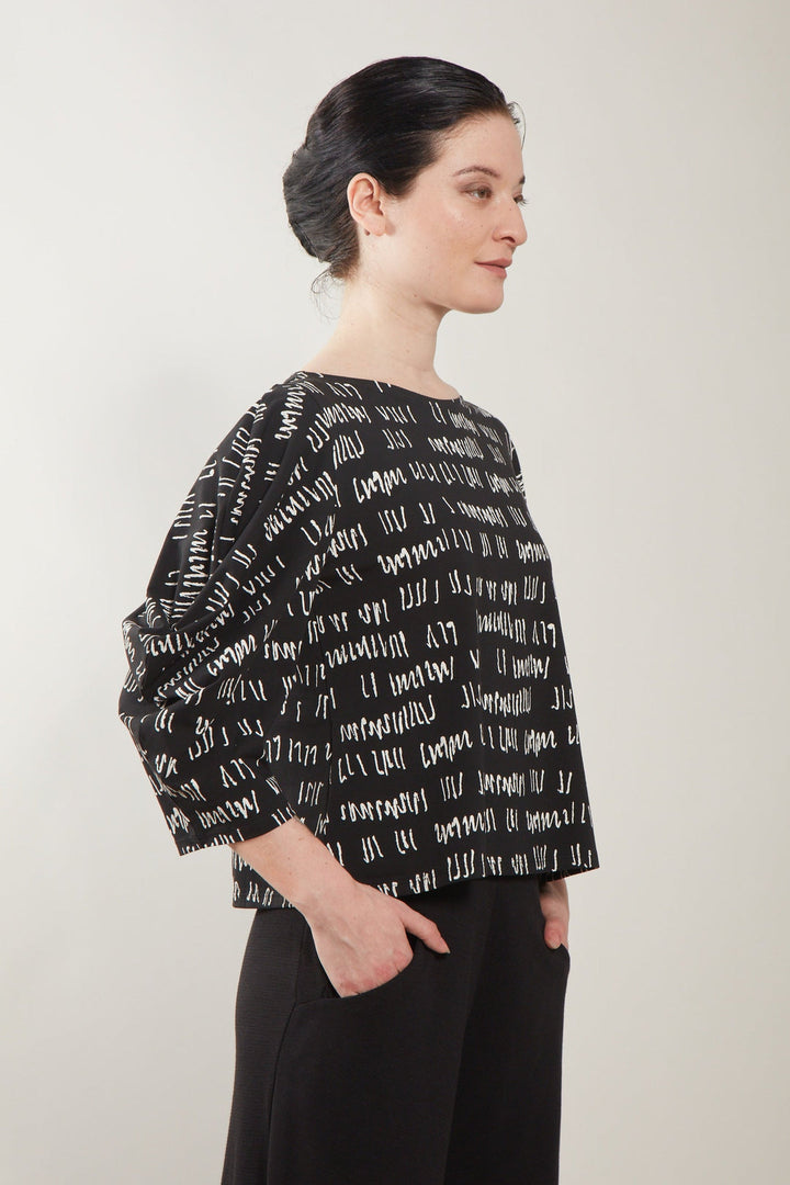 Eden Top Black Script