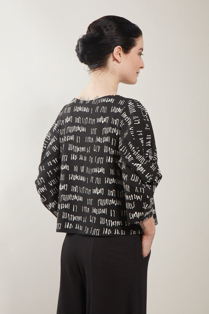 Eden Top Black Script