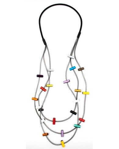 Multi Color 3 Strand Necklace