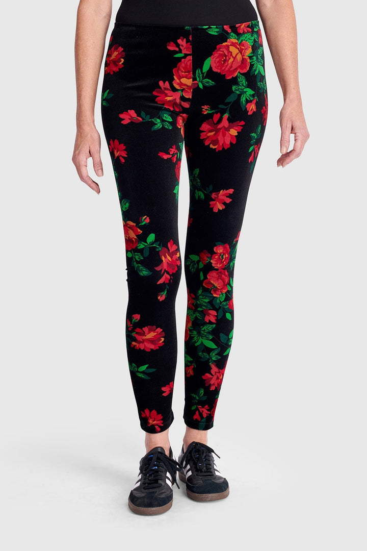 Starlet Velvet Leggings, Roses