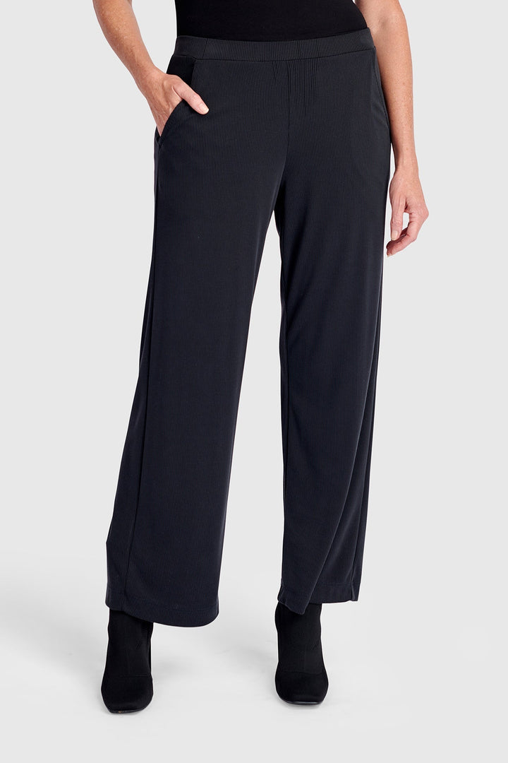 Essential Cupro Relaxed Pants, Black