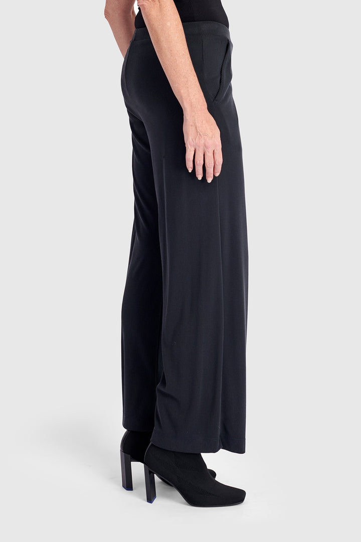 Essential Cupro Relaxed Pants, Black