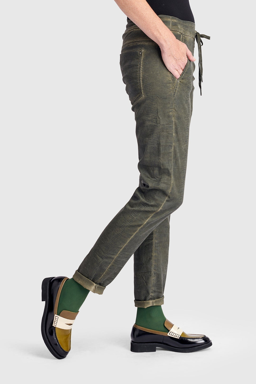 Washed Iconic Stretch Jeans, Green