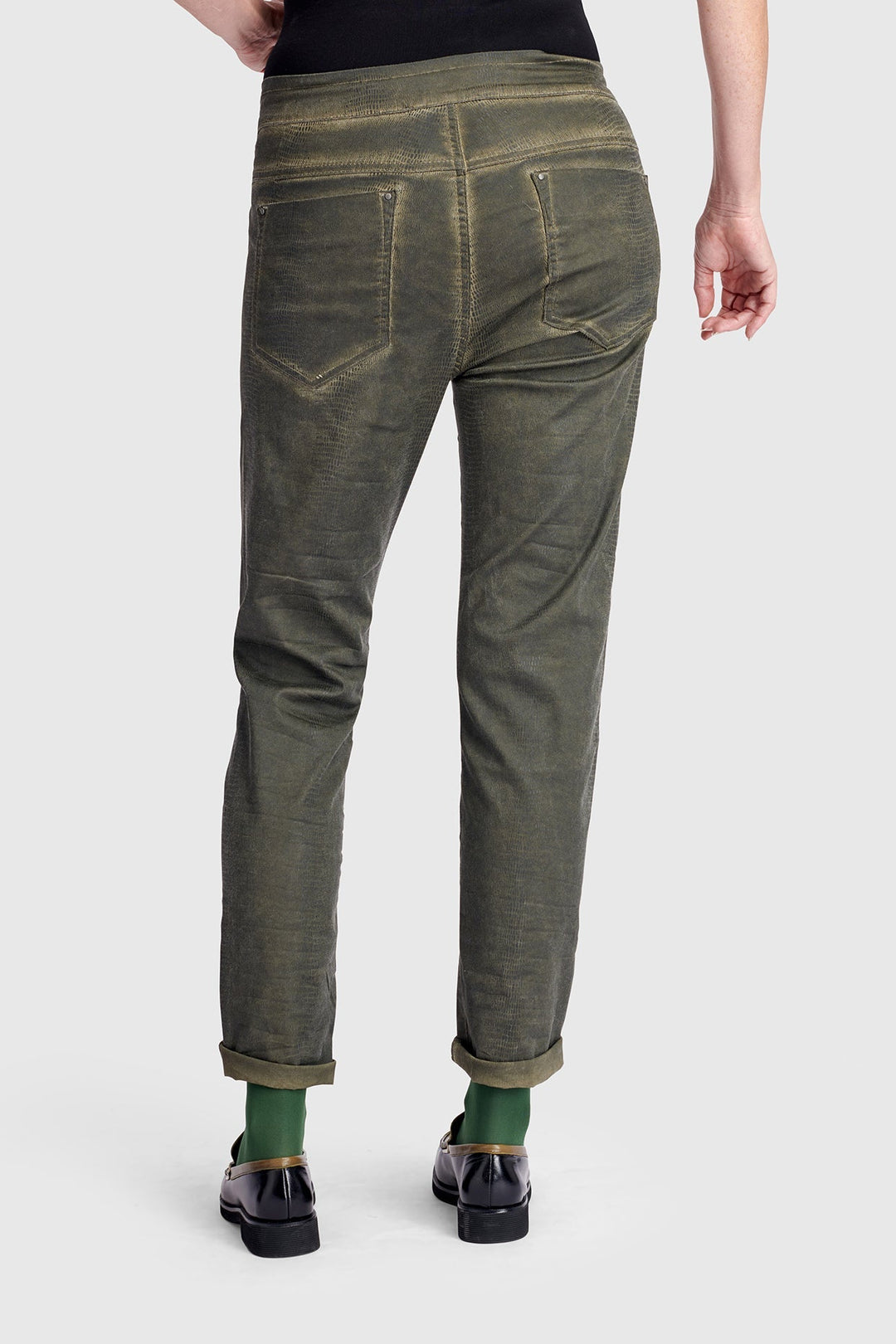 Washed Iconic Stretch Jeans, Green