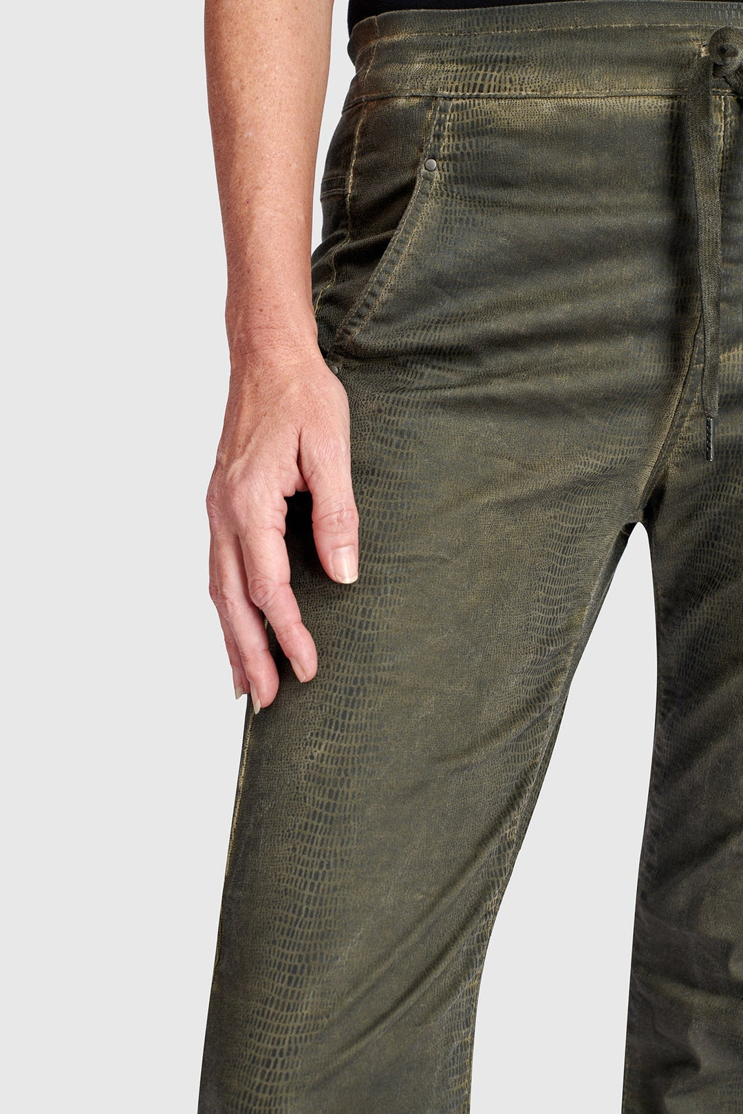 Washed Iconic Stretch Jeans, Green