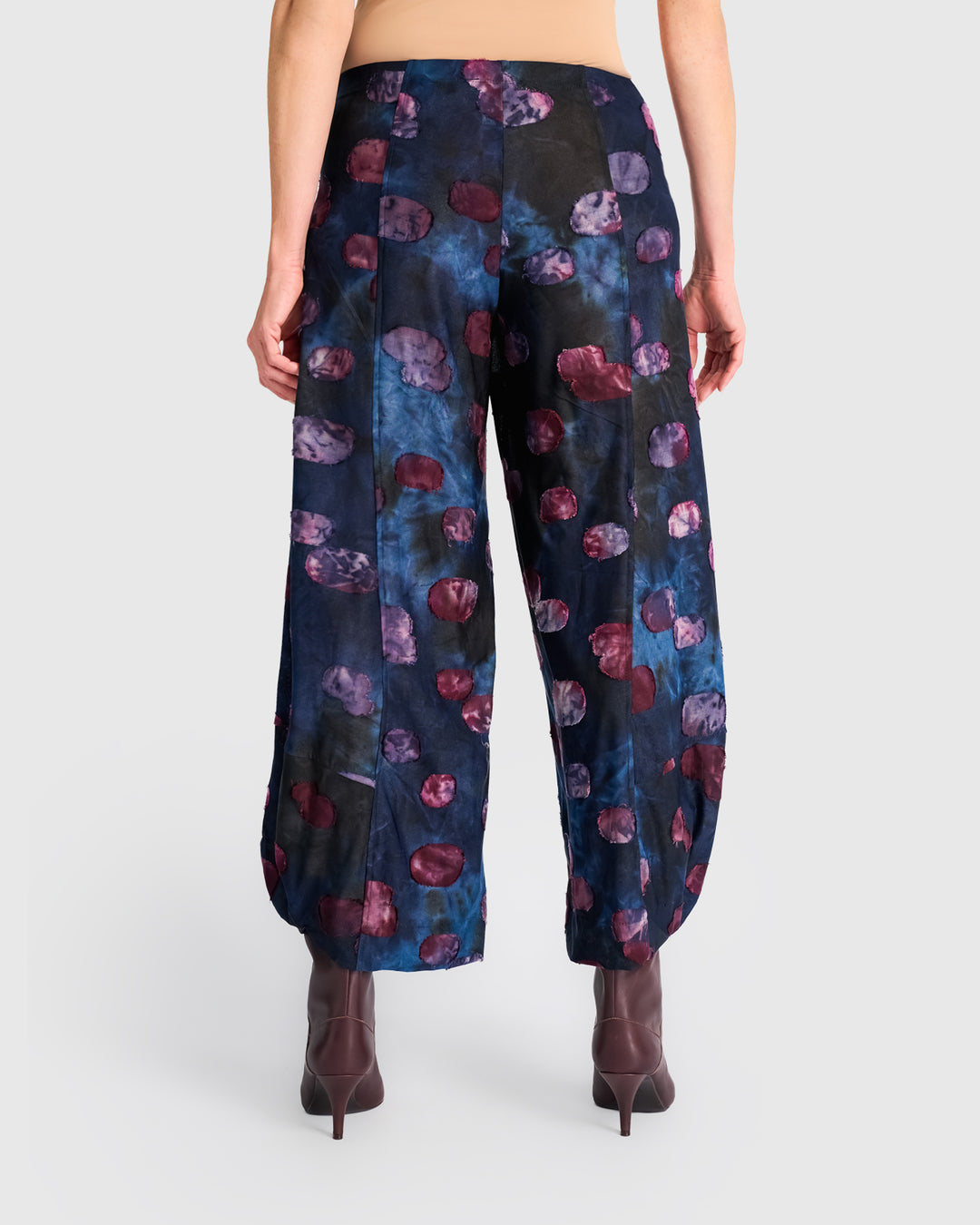 Lantern Leg Print Pants Midnight