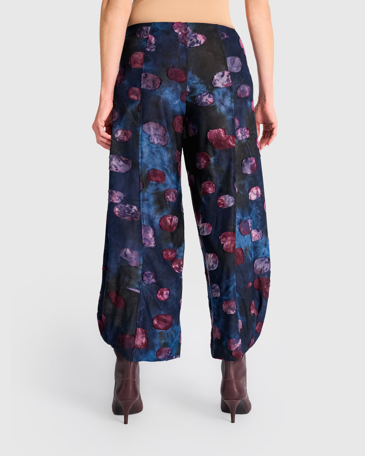 Lantern Leg Print Pants Midnight