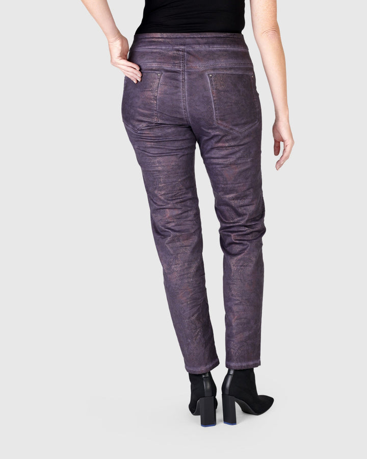 Paisley Iconic Stretch Jeans, Eggplant