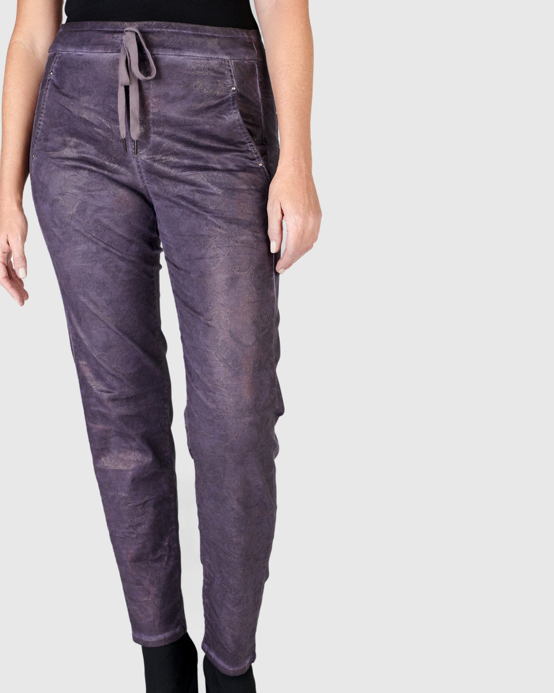 Paisley Iconic Stretch Jeans, Eggplant