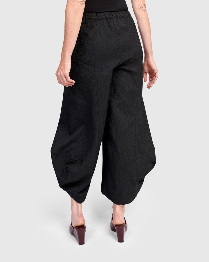 Jade Jacquard Punto Pants, Black
