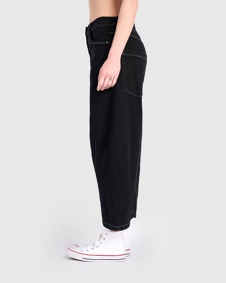 Go-To Barrel Pants Black