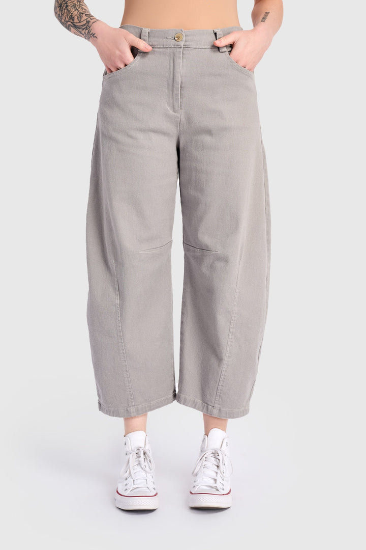 Barrel Leg Pant Grey