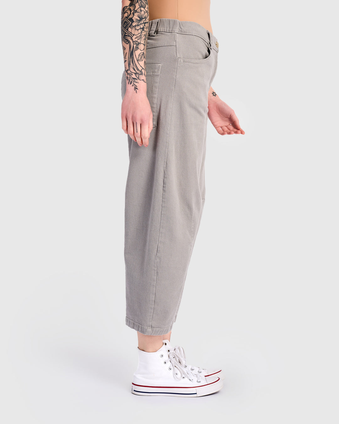 Barrel Leg Pant Grey