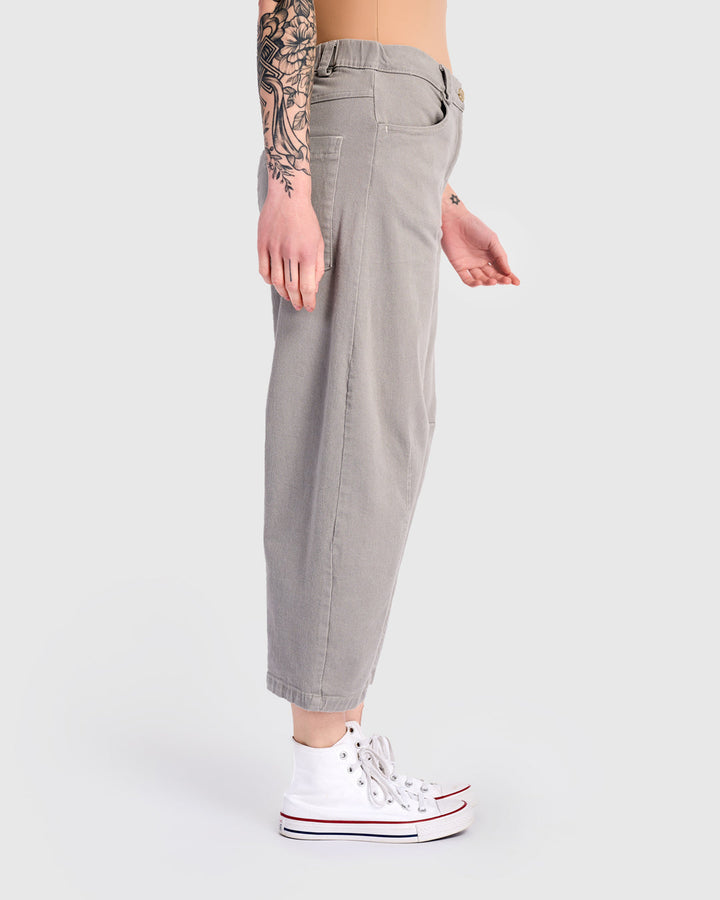 Barrel Leg Pant Grey