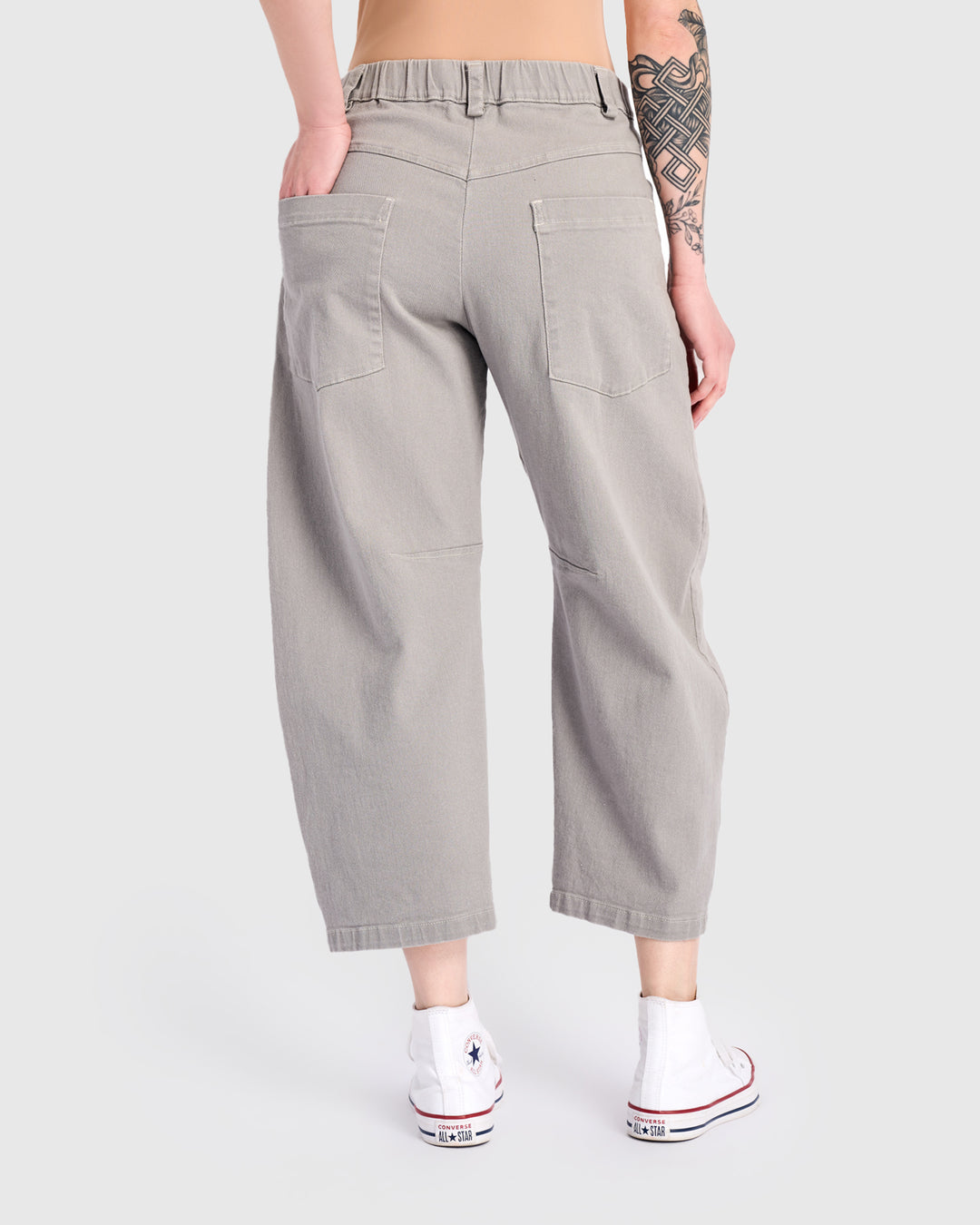 Barrel Leg Pant Grey