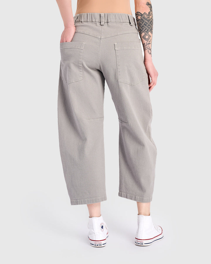 Barrel Leg Pant Grey