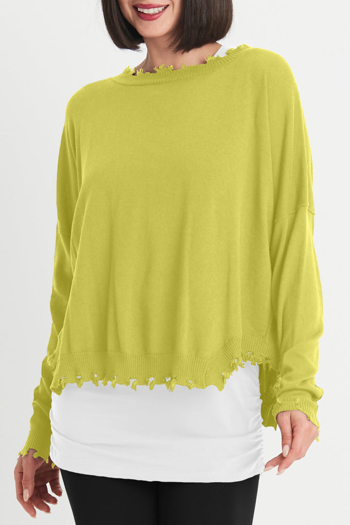 Shabby Chic  Sweater Guacamole