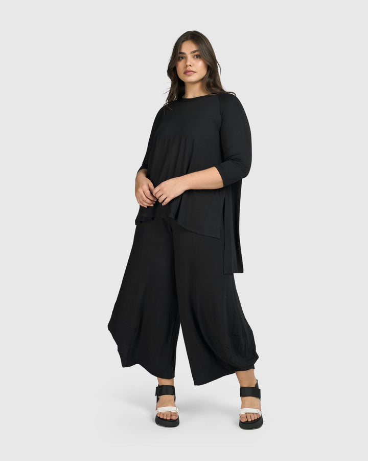 Essential Hi-Lo Top, Black