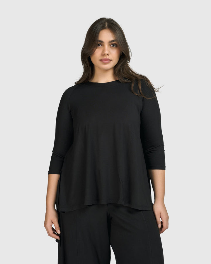 Essential Hi-Lo Top, Black