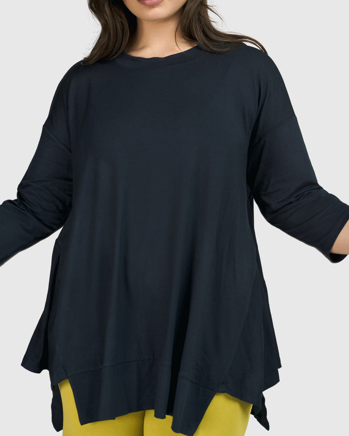 Essential Oversized Trapeze Top, Ocean