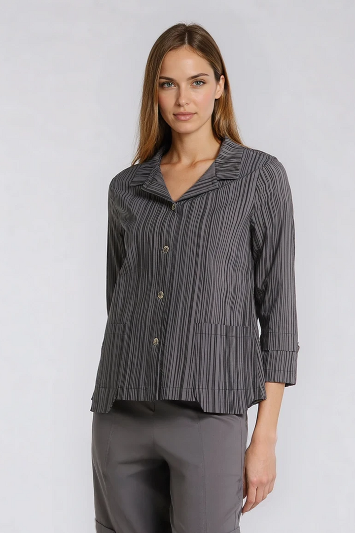 Seto Jacket Mineral Warp Stripe