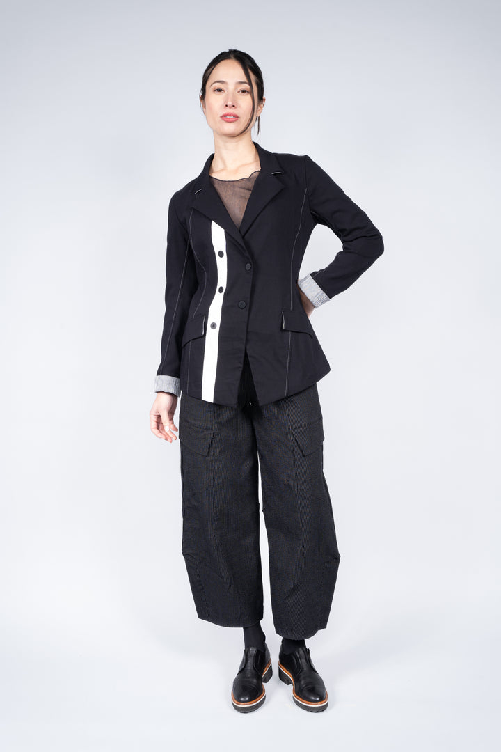 Two Tone Jacket Black White