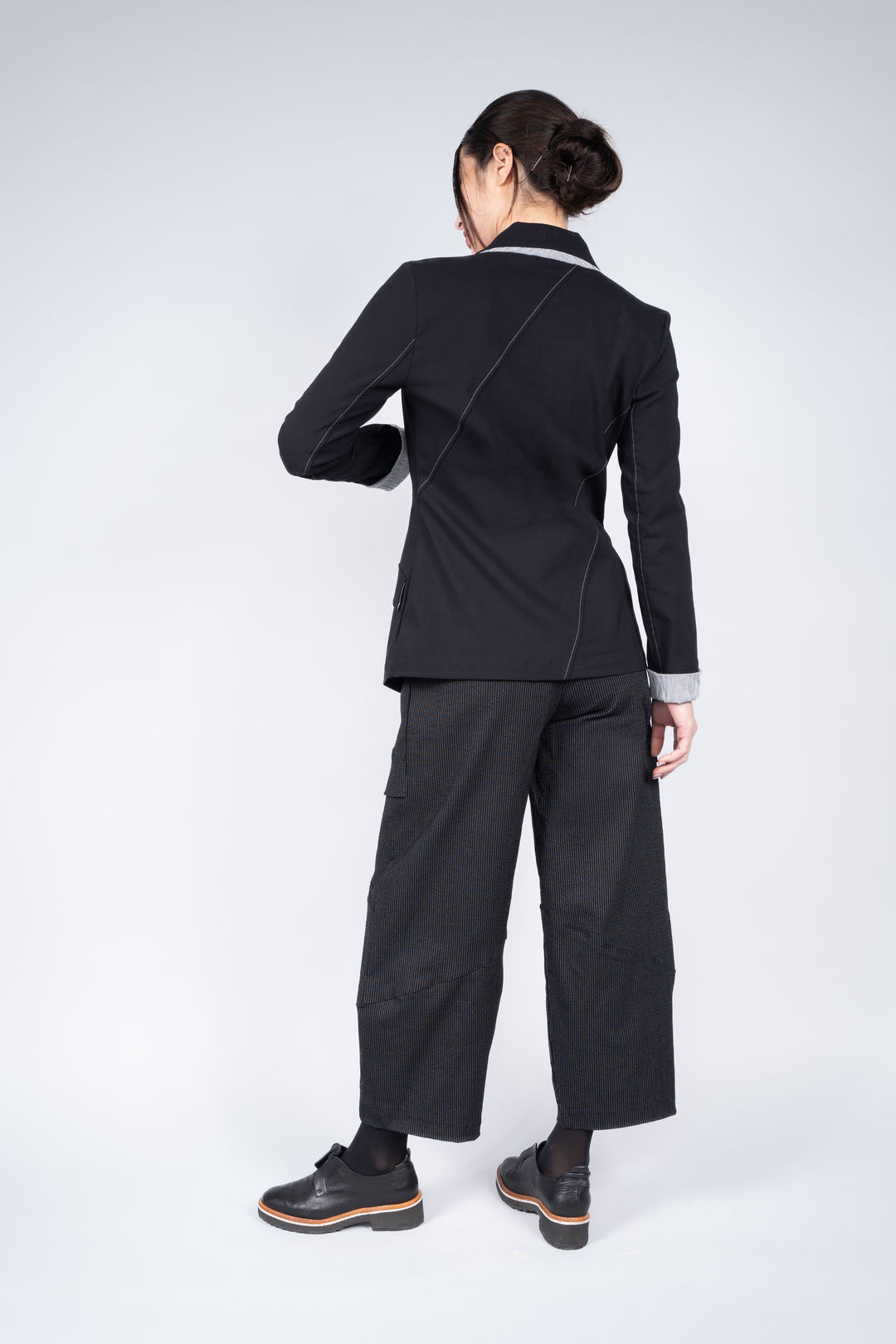 Two Tone Jacket Black White