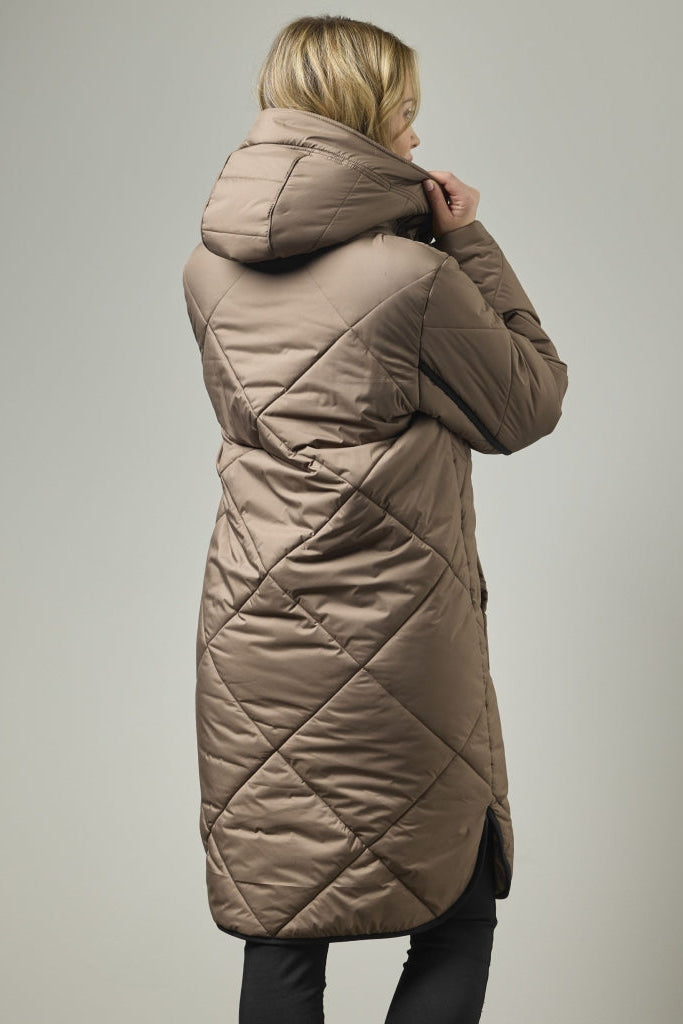 Puk Curve Hem Hood Caramel