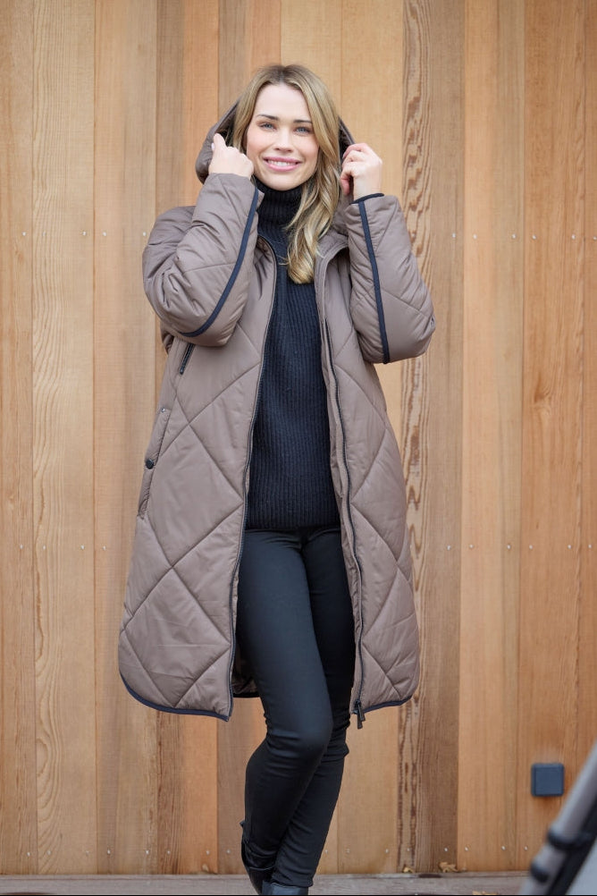 Puk Curve Hem Hood Caramel