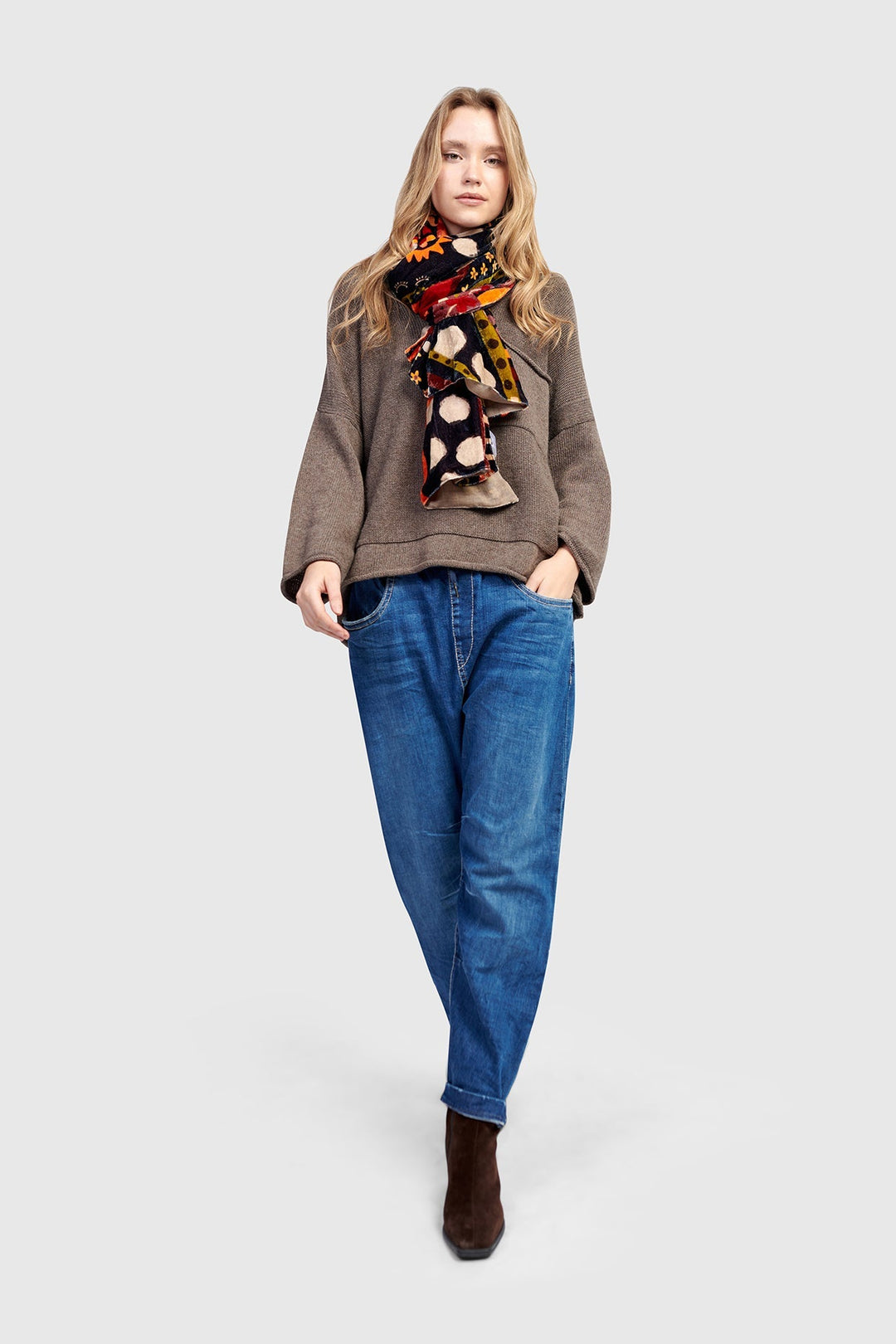 Basic Pullover Sweater, Brown